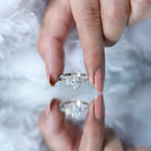 Certified Lab Grown Diamond 3 Stone Engagement Ring For Women Lab - ( EF-VS ) - Rosec Jewels