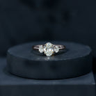 Certified Lab Grown Diamond 3 Stone Engagement Ring For Women Lab - ( EF-VS ) - Rosec Jewels