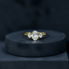 Certified Lab Grown Diamond 3 Stone Engagement Ring For Women Lab - ( EF-VS ) - Rosec Jewels