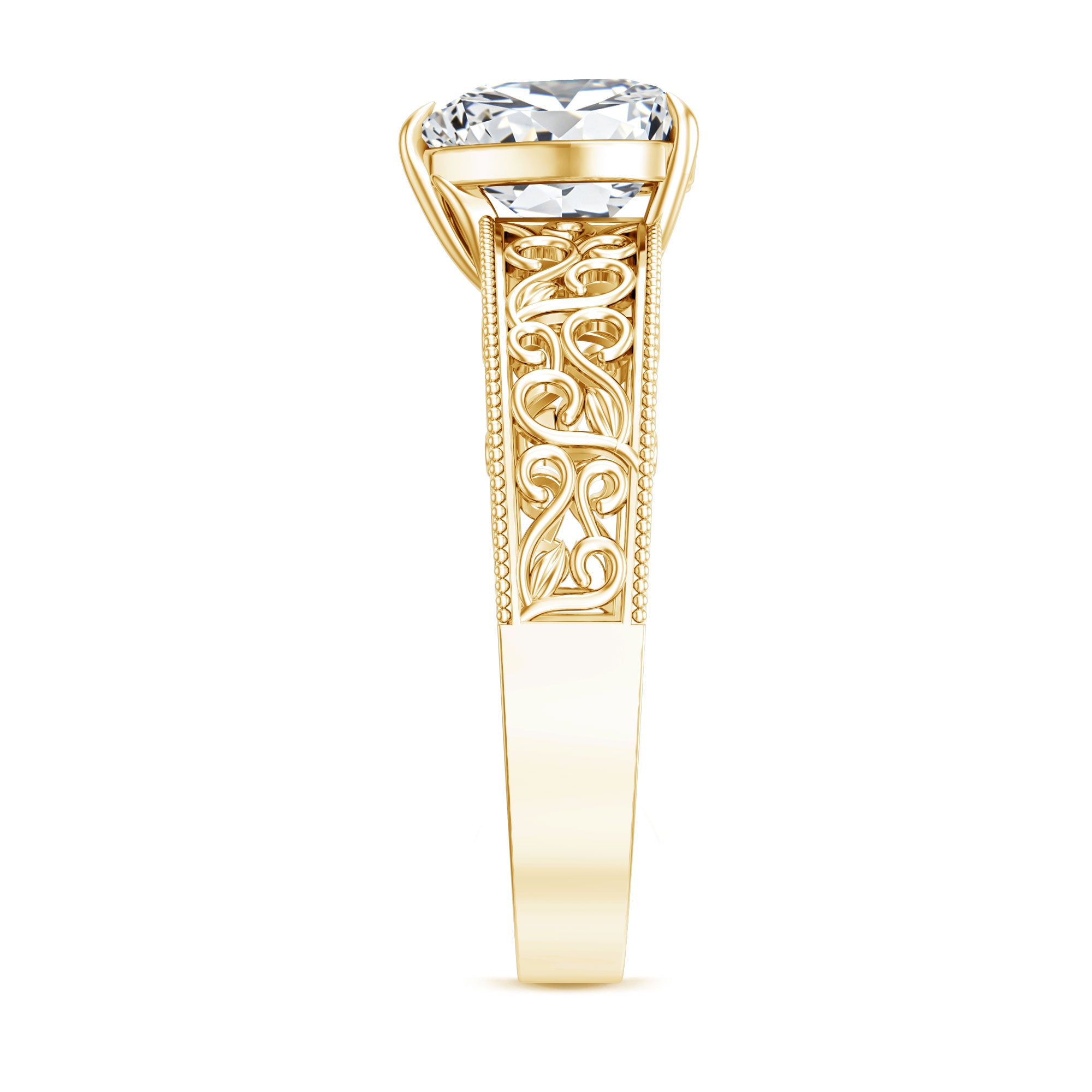 2 Carat Lab Grown Diamond Heart Engagement Ring Lab - ( EF-VS ) - Rosec Jewels