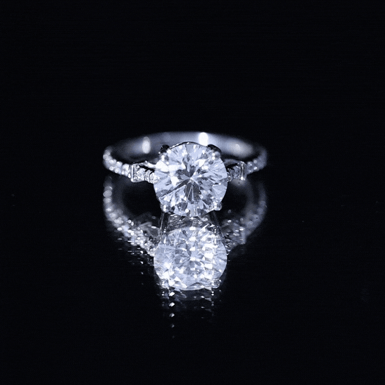 Certified 2 Carat Lab Grown Diamond Simple Engagement Ring Lab - ( EF-VS ) - Rosec Jewels