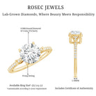 Certified 2 Carat Lab Grown Diamond Simple Engagement Ring Lab - ( EF-VS ) - Rosec Jewels