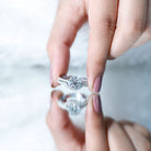 Lab Grown Diamond 8 MM Round Engagement Ring With Ring Guard Lab - ( EF-VS ) - Rosec Jewels