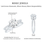 Rosec Jewels-Certified 8 mm Lab Grown Diamond Split Shank Engagement Ring