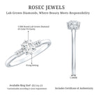 Certified 5 MM Lab Grown Diamond Non Traditional Engagement Ring Lab - ( EF-VS ) - Rosec Jewels