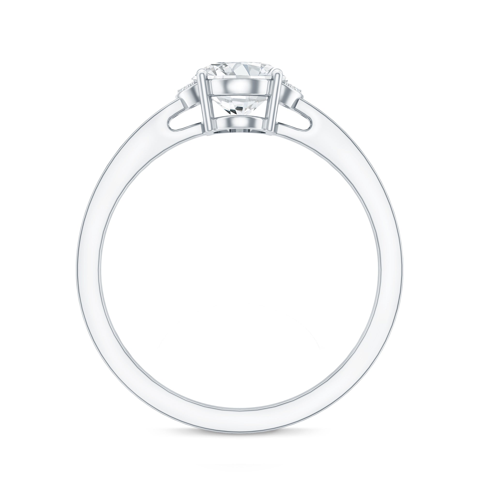 Certified 6X8 MM Oval Lab Grown Diamond Solitaire Engagement Ring Lab - ( EF-VS ) - Rosec Jewels