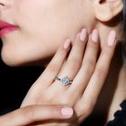 Certified 5 MM Lab Grown Diamond Unique Engagement Ring Lab - ( EF-VS ) - Rosec Jewels