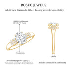 Certified 6X8 MM Oval Lab Grown Diamond Designer Engagement Ring Lab - ( EF-VS ) - Rosec Jewels