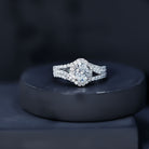 Certified 1.2 Carat Oval Lab Grown Diamond Split Shank Engagement Ring Lab - ( EF-VS ) - Rosec Jewels