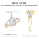 Certified 6X8 MM Oval Lab Grown Diamond Split Shank Engagement Ring Lab - ( EF-VS ) - Rosec Jewels