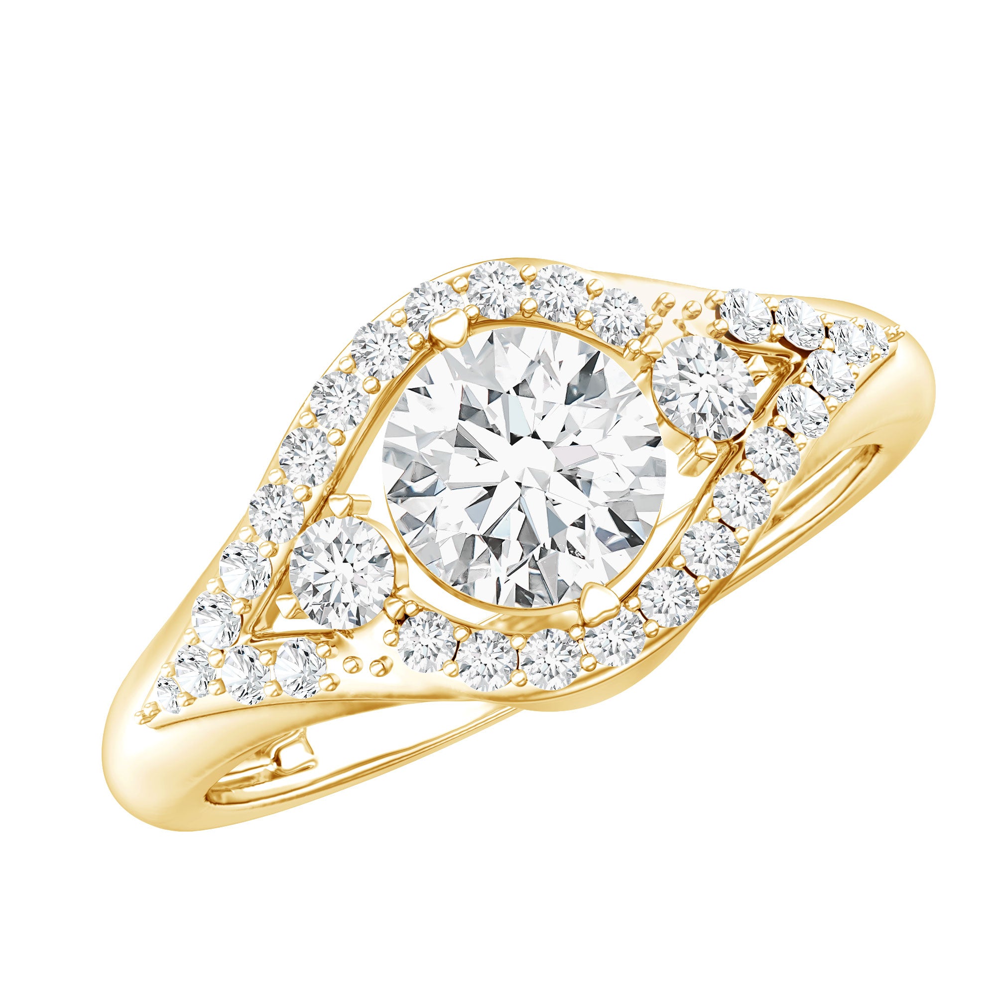 Rosec Jewels-Certified 6 MM Lab Grown Diamond Classic Engagement Ring