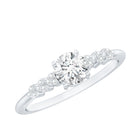 Certified 5 MM Lab Grown Diamond Designer Engagement Ring Lab - ( EF-VS ) - Rosec Jewels