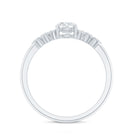 Certified 5 MM Lab Grown Diamond Designer Engagement Ring Lab - ( EF-VS ) - Rosec Jewels
