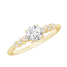 Certified 5 MM Lab Grown Diamond Designer Engagement Ring Lab - ( EF-VS ) - Rosec Jewels