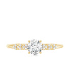 Certified 5 MM Lab Grown Diamond Designer Engagement Ring Lab - ( EF-VS ) - Rosec Jewels