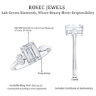 Lab Grown Diamond Emerald Cut Designer Engagement Ring Lab - ( EF-VS ) - Rosec Jewels