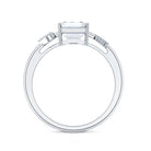 Lab Grown Diamond Emerald Cut Designer Engagement Ring Lab - ( EF-VS ) - Rosec Jewels