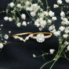 Certified Lab Grown Diamond Bridal Ring Set For Women Lab - ( EF-VS ) - Rosec Jewels
