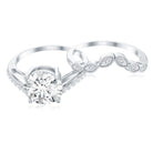 Certified Lab Grown Diamond Engagement Ring With Ring Guard Lab - ( EF-VS ) - Rosec Jewels