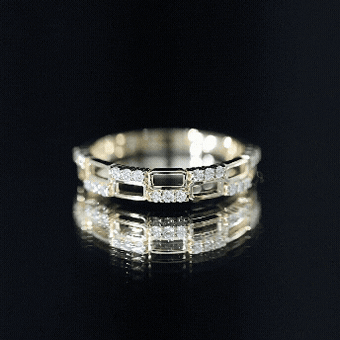 Certified Lab Grown Diamond Wedding Anniversary Ring For Women Lab - ( EF-VS ) - Rosec Jewels