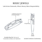 Certified Lab Grown Diamond Wedding Anniversary Ring For Women Lab - ( EF-VS ) - Rosec Jewels