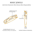 Certified Lab Grown Diamond Wedding Anniversary Ring For Women Lab - ( EF-VS ) - Rosec Jewels