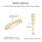 Certified Lab Grown Diamond Half Eternity Anniversary Ring Lab - ( EF-VS ) - Rosec Jewels