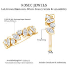 Certified Lab Grown Diamond Half Eternity Anniversary Ring For Women Lab - ( EF-VS ) - Rosec Jewels
