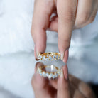 Certified Lab Grown Diamond Half Eternity Anniversary Ring For Women Lab - ( EF-VS ) - Rosec Jewels
