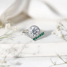 Certified Lab Grown Diamond 2 Carat Engagement Ring With Emerald Enhancer Lab - ( EF-VS ) - Rosec Jewels