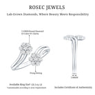 Rosec Jewels-Certified Lab Grown Diamond Flower Wrap Engagement Ring