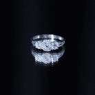 Certified Lab Grown Diamond Past Present Future Engagement Ring Lab - ( EF-VS ) - Rosec Jewels