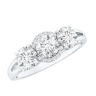 Certified Lab Grown Diamond Past Present Future Engagement Ring Lab - ( EF-VS ) - Rosec Jewels