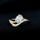 Certified Lab Grown Diamond 6X8 MM Oval Engagement Ring For Women Lab - ( EF-VS ) - Rosec Jewels