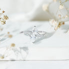 Certified Lab Grown Diamond 2 Stone Engagement Ring For Women Lab - ( EF-VS ) - Rosec Jewels