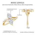 Certified Lab Grown Diamond 2 Stone Engagement Ring For Women Lab - ( EF-VS ) - Rosec Jewels
