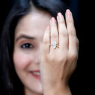 Certified Lab Grown Diamond 2 Stone Engagement Ring For Women Lab - ( EF-VS ) - Rosec Jewels