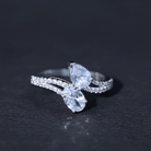 Certified Lab Grown Diamond Toi Et Moi Engagement Ring Lab - ( EF-VS ) - Rosec Jewels