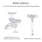Certified Lab Grown Diamond Toi Et Moi Engagement Ring Lab - ( EF-VS ) - Rosec Jewels
