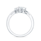 Certified Lab Grown Diamond Designer 2 Stone Engagement Ring Lab - ( EF-VS ) - Rosec Jewels