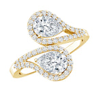 Certified Lab Diamond Toi Et Moi Designer Engagement Ring Lab - ( EF-VS ) - Rosec Jewels