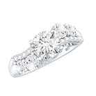 Rosec Jewels-Certified Lab 7 MM Round Diamond Designer Engagement Ring
