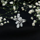Certified Oval Lab Grown Diamond Designer Cocktail Ring Lab - ( EF-VS ) - Rosec Jewels