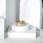 Certified Lab Grown Diamond Wide Wedding Band Ring Lab - ( EF-VS ) - Rosec Jewels
