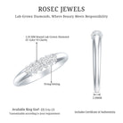 Certified Lab Grown Diamond Anniversary Ring Lab - ( EF-VS ) - Rosec Jewels