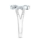 Certified Lab Grown Diamond 2 Stone Infinity Wedding Band Lab - ( EF-VS ) - Rosec Jewels