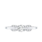 Certified Lab Grown Diamond Minimalist Promise Ring For Women Lab - ( EF-VS ) - Rosec Jewels