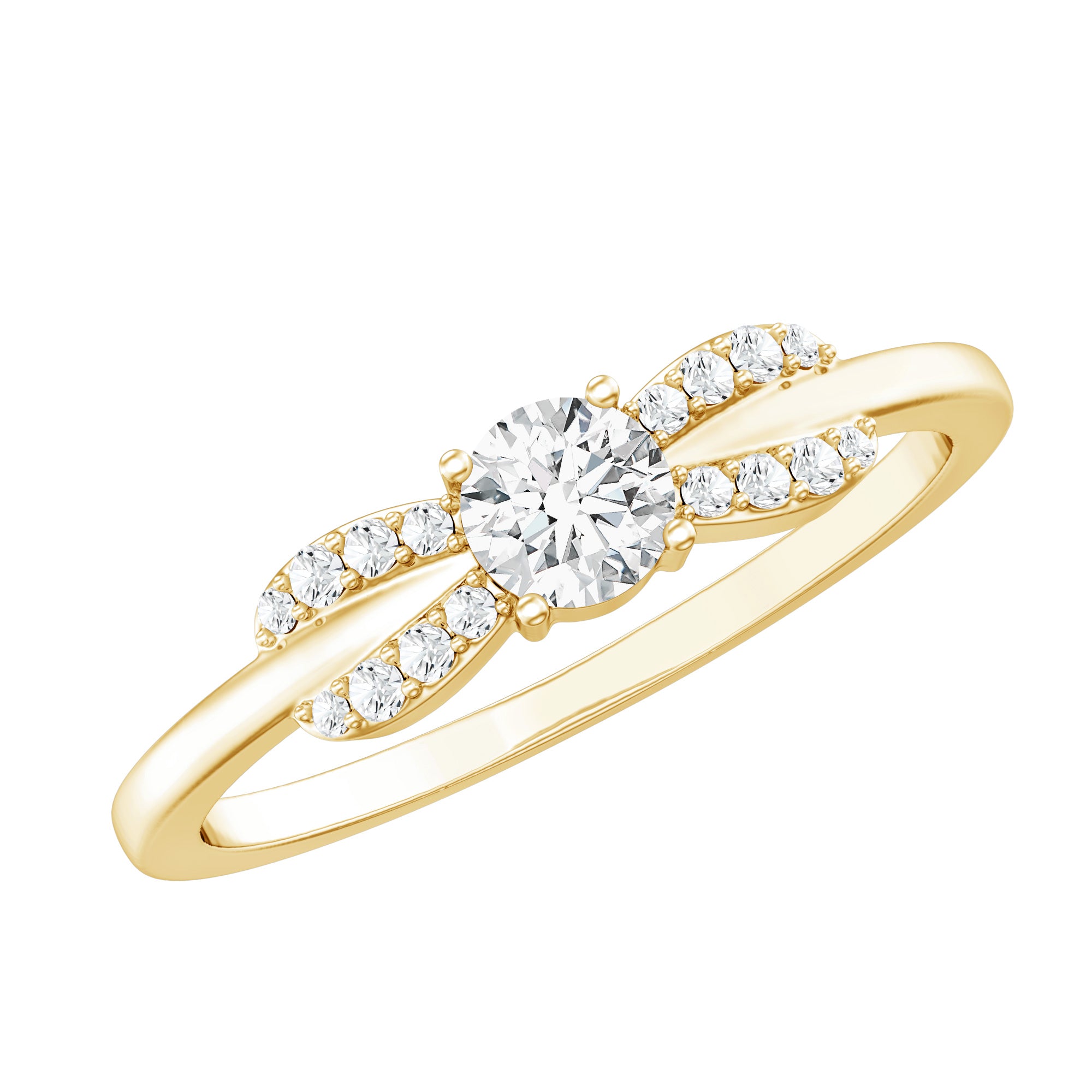 Certified Lab Grown Diamond Minimalist Promise Ring For Women Lab - ( EF-VS ) - Rosec Jewels