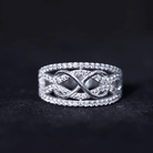 Certified Lab Grown Diamond Infinity Wedding Band Ring Lab - ( EF-VS ) - Rosec Jewels