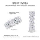 Certified Lab Grown Diamond Leaf Wedding Band Lab - ( EF-VS ) - Rosec Jewels
